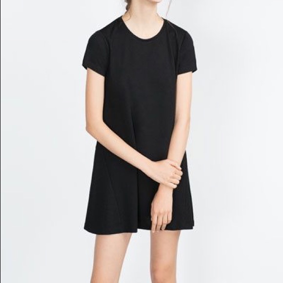 Zara Trafaluc Black Flare T-Shirt Dress - Picture 1 of 4
